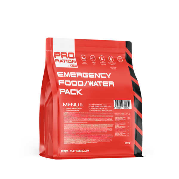 Emergency Food Water EMERGENCY PACKS - menu II - Pro Ration